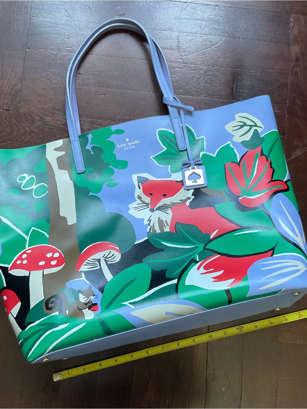 kate spade Lavender Floral Fox Print Tote